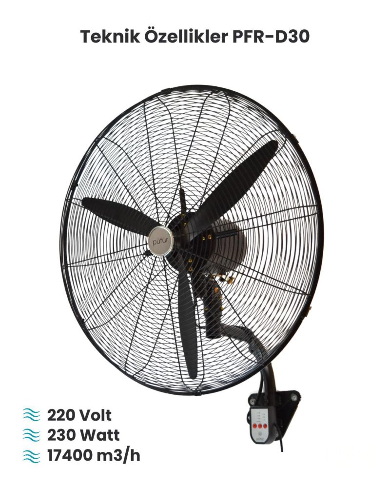 ENDÜSTRİYEL FAN 75CM KUMANDALI - Görsel 9