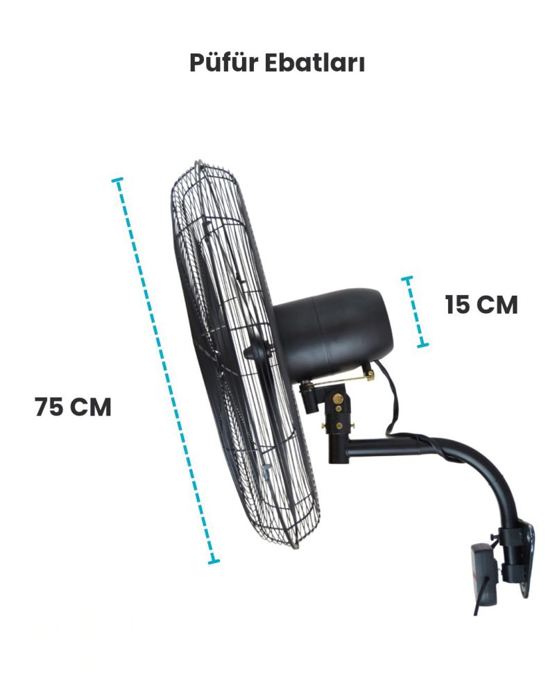 ENDÜSTRİYEL FAN 75CM KUMANDALI - Görsel 11